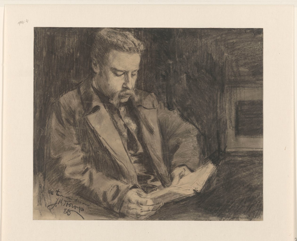 Portret Engelberta van Bevervoorde, strażnika zamku Muiden autorstwa Jan Toorop