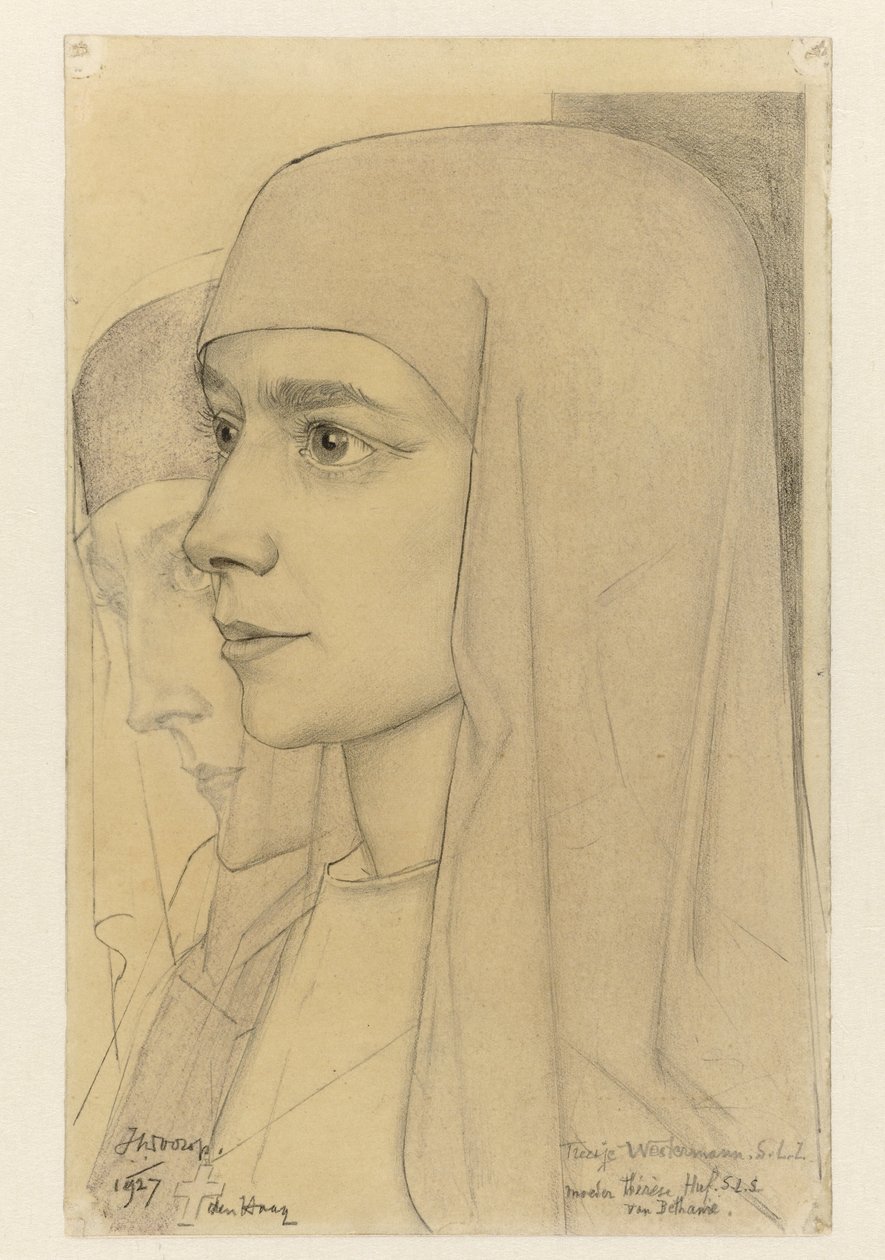 Portret Treesje Westermann, Matki Teresy Huf z Bethanië autorstwa Jan Toorop