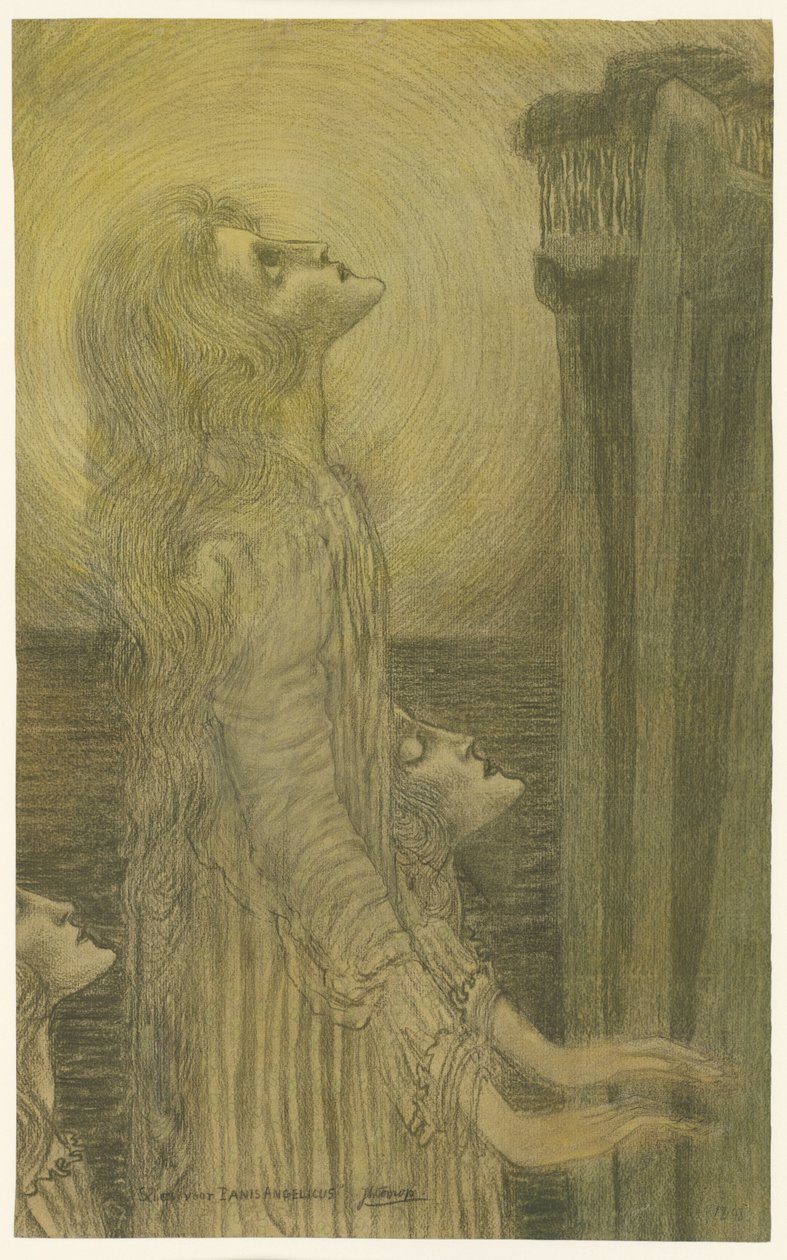 Szkic dla Panis Angelicus autorstwa Jan Toorop