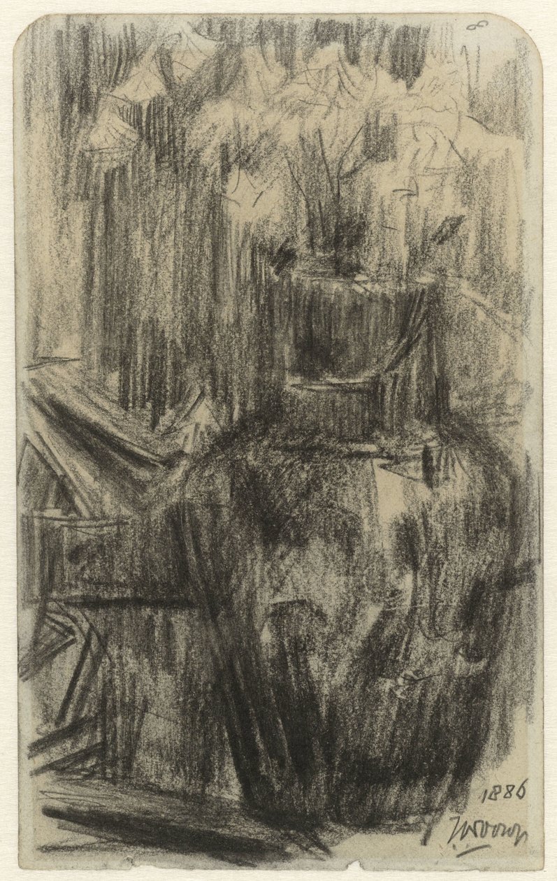 Wazon z kwiatami we wnętrzu autorstwa Jan Toorop