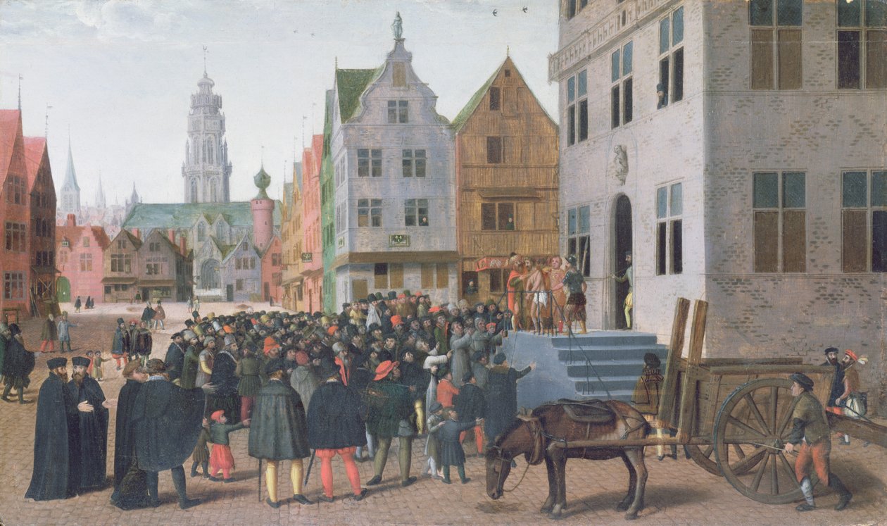 Ecce Homo (Chrystus ukazany ludowi) ok. 1565 r. (olej na płótnie) autorstwa Jan Van Wechelen