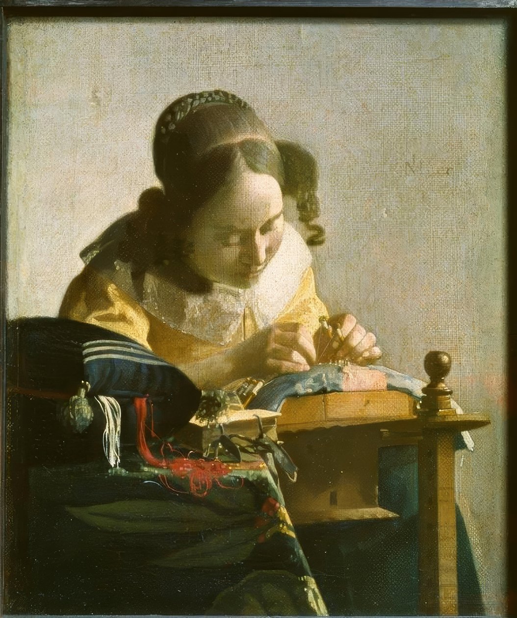Koronkarka autorstwa Jan Vermeer van Delft
