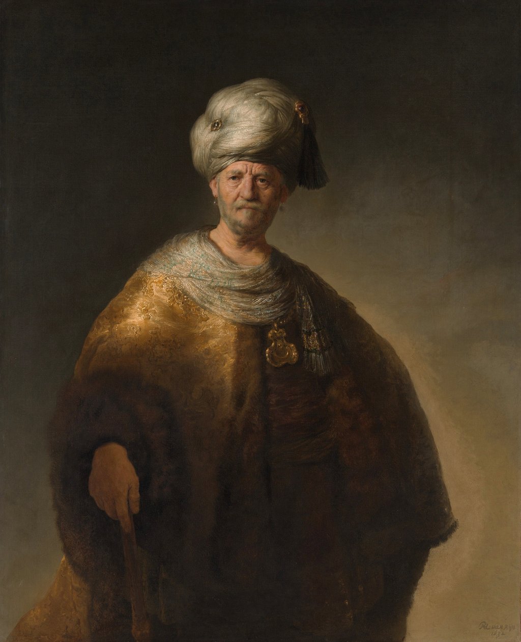 Orientalny szlachcic znany również jako słowiański szlachcic - obraz Rembrandta van Rijn autorstwa Johannes Vermeer
