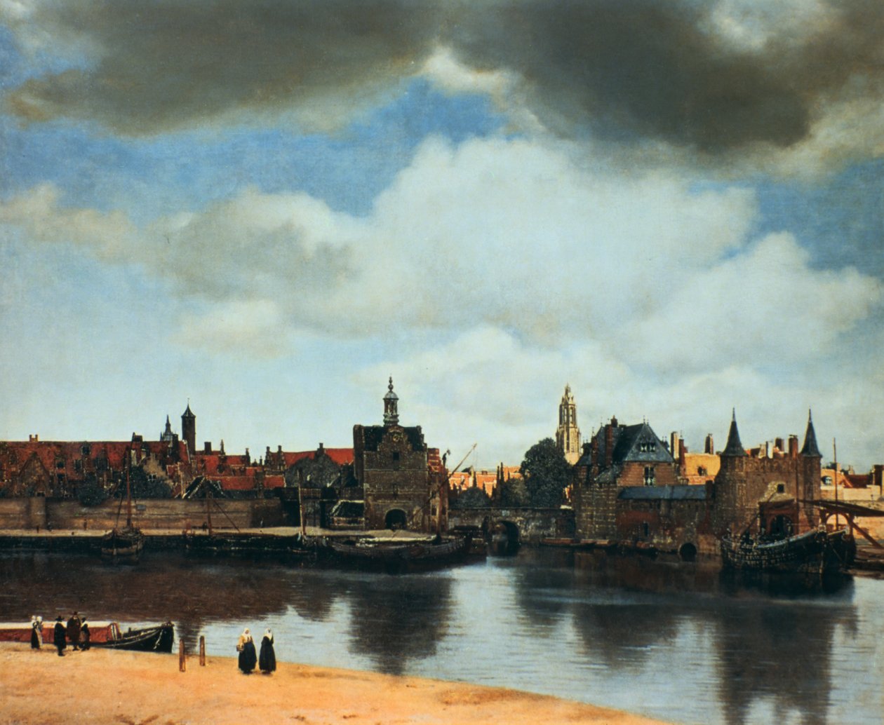 Widok Delft, Holandia, po pożarze, ok. 1658. autorstwa Jan Vermeer van Delft