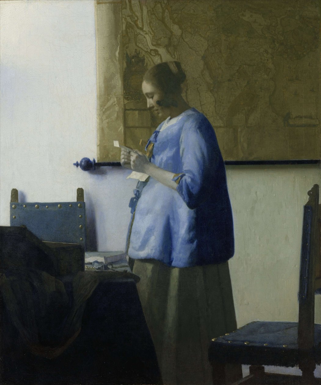 Kobieta na niebiesko czytająca list autorstwa Jan Vermeer van Delft