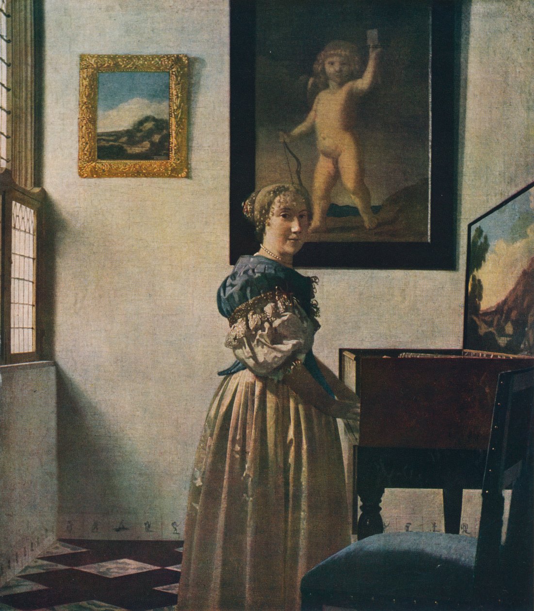 Młoda kobieta stojąca przy Virginal, ok. 1670-1672 autorstwa Jan Vermeer van Delft
