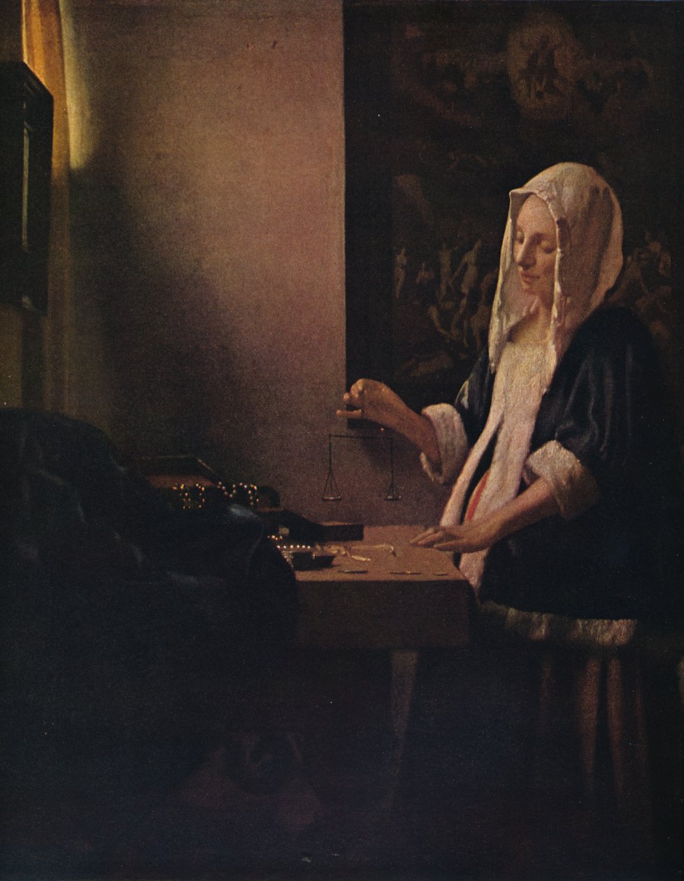 Kobieta trzymająca wagę, c1664 autorstwa Jan Vermeer van Delft