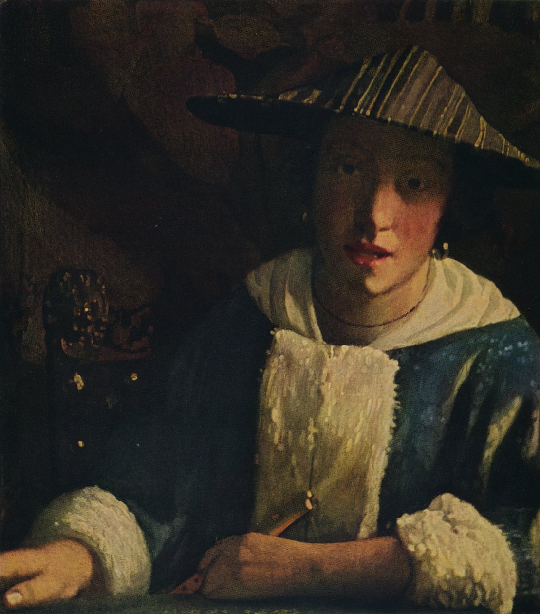 Młoda dziewczyna z fletem, c1665-1675 autorstwa Jan Vermeer van Delft