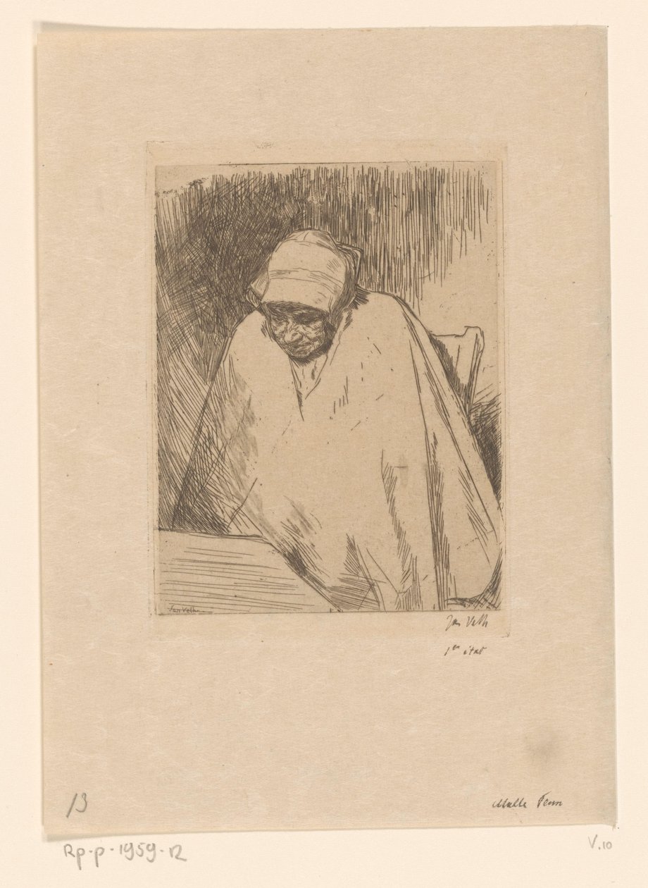 Malle Teun (oryginalny tytuł na obiekcie) autorstwa Jan Veth (signed by artist)