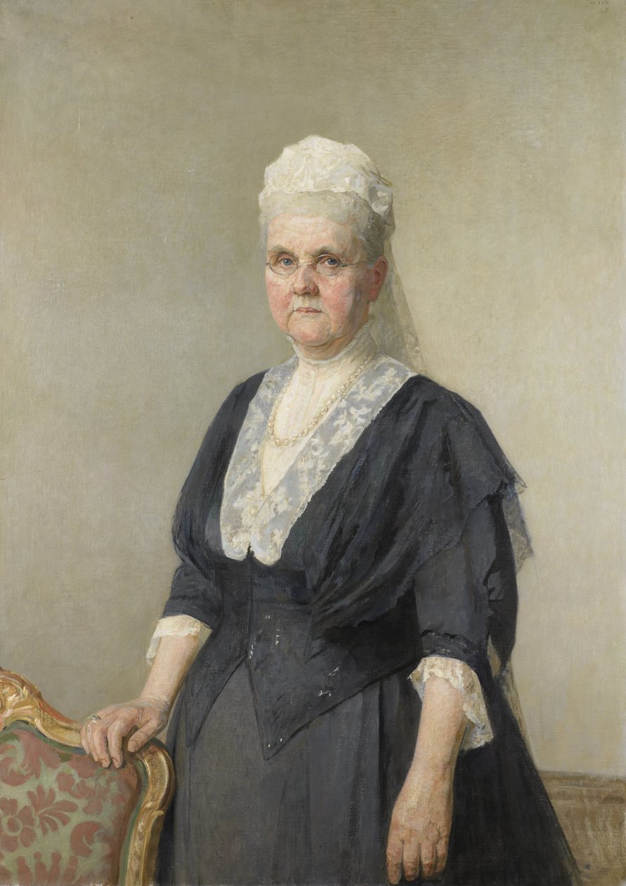 Królowa Emma, ​​księżniczka Waldeck-Pyrmont. Wdowa po królu Wilhelmie III autorstwa Jan Veth