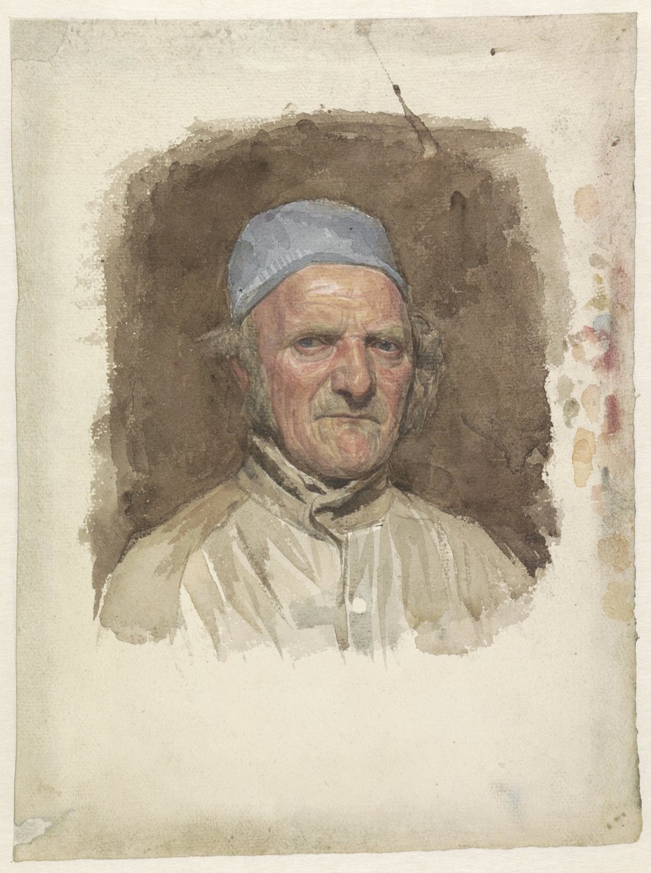 Portret mężczyzny w niebieskim kapeluszu autorstwa Jan Veth
