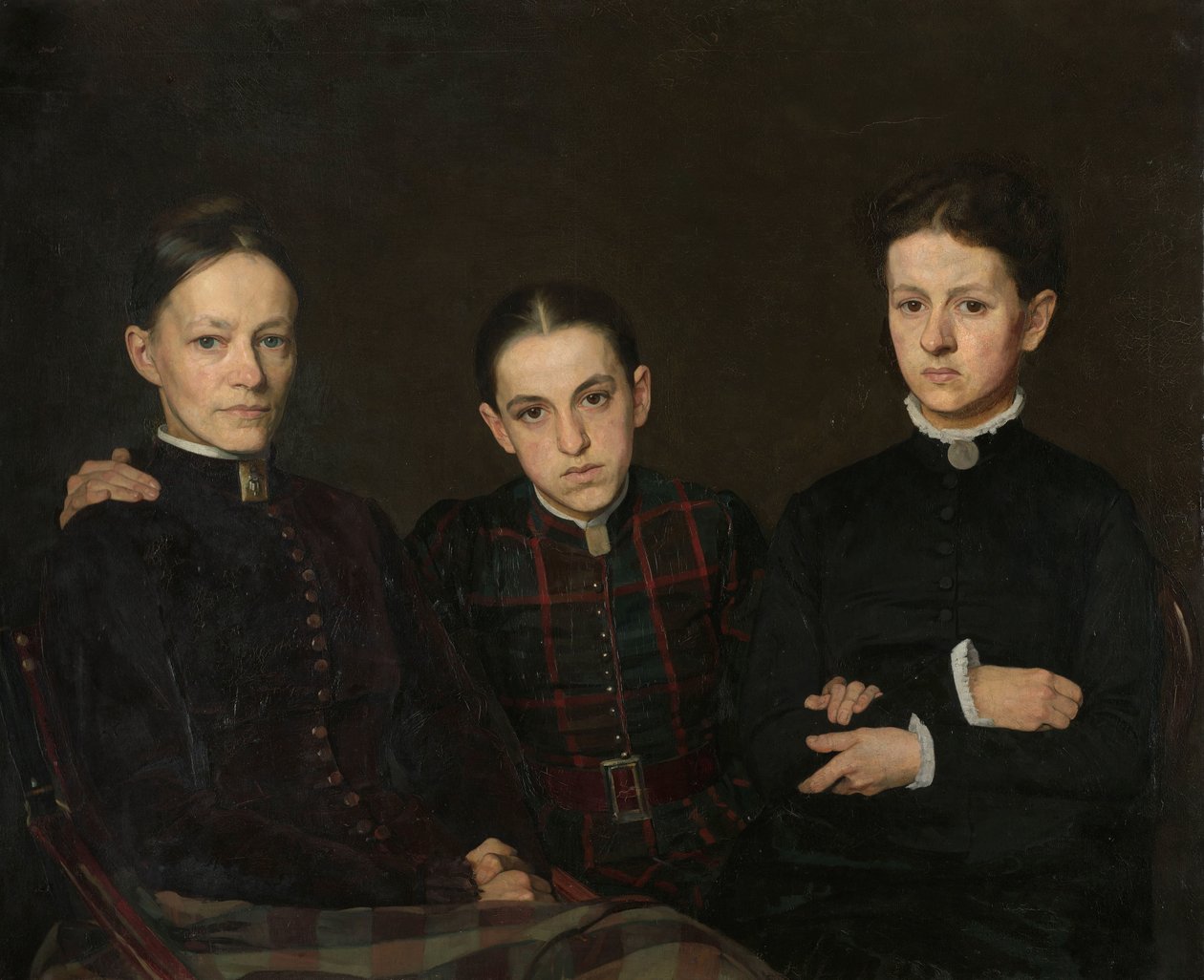 Portret Kornelii, Klary i Johanny Veth Kornelia, Clara i Johanna Veth, Trzy Siostry Artystki autorstwa Jan Veth
