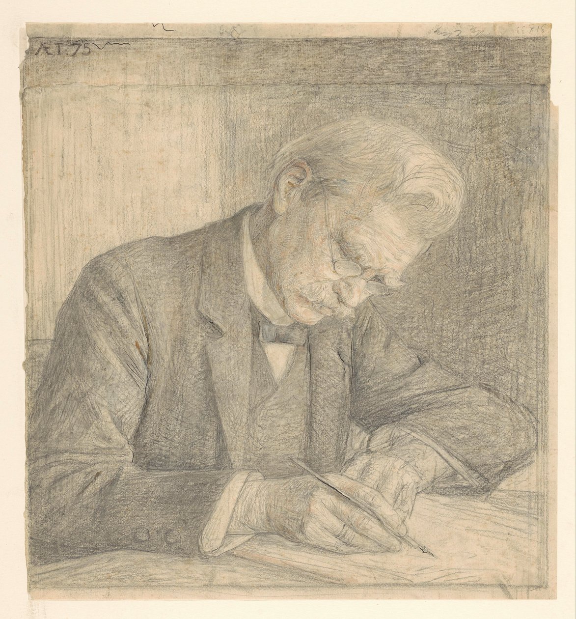 Portret J. van der Vegta, pisanie autorstwa Jan Veth