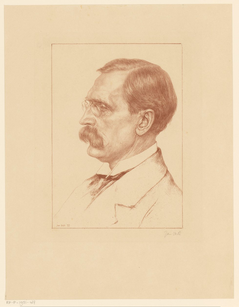 Portret Wilhelma von Bode Portrety De Kroniek (tytuł serii) autorstwa Jan Veth