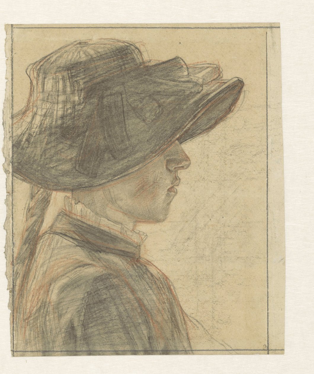 Portret panny A.C.E. Veth, siostra artysty autorstwa Jan Veth