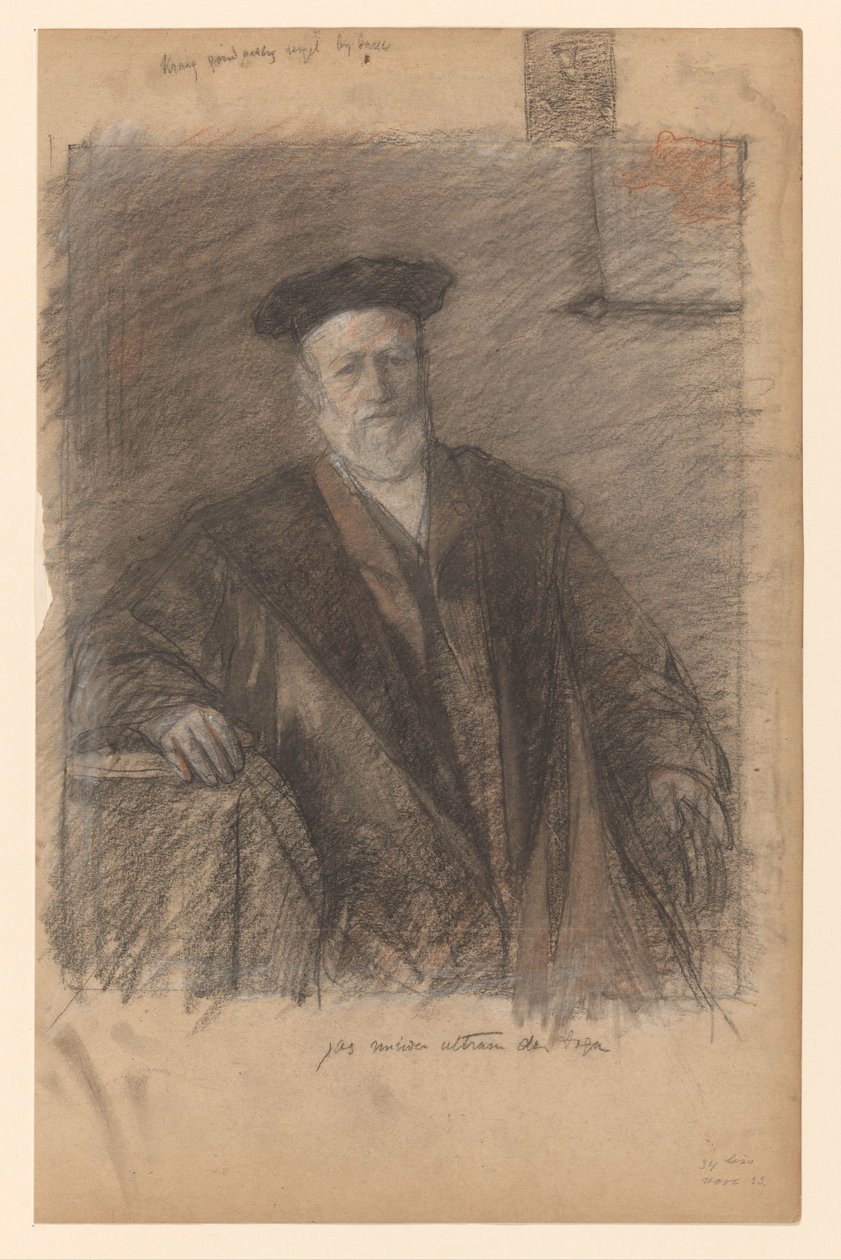 Portret prof. dr Pietera Johannesa Vetha w sukni autorstwa Jan Veth