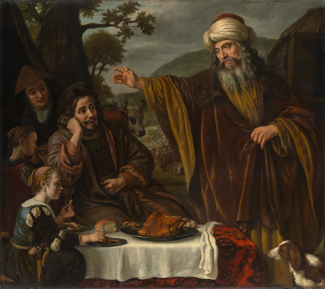 Abrahams rozstanie z rodziną Lota, ca. 1655-65. autorstwa Jan Victors