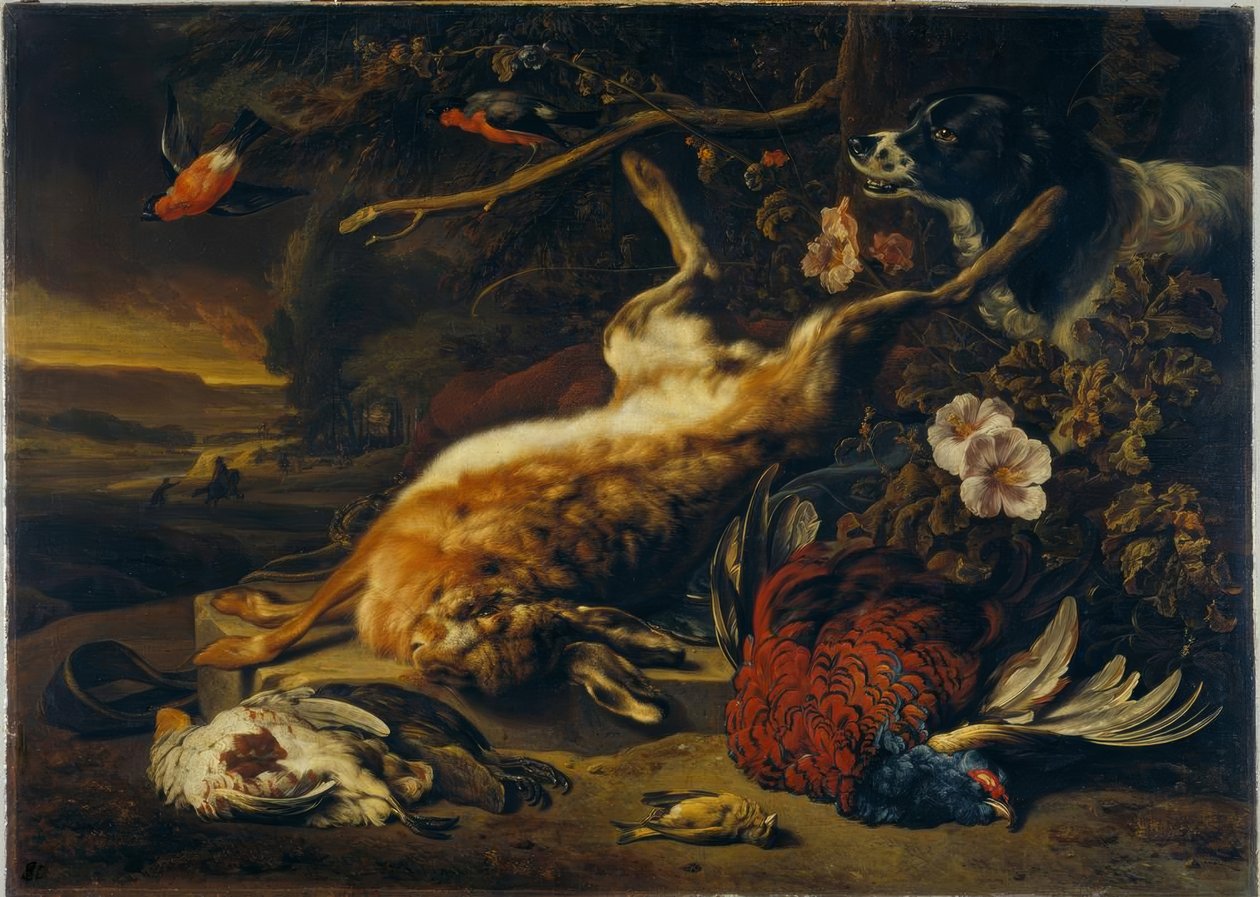 Polowanie martwa natura autorstwa Jan Baptist Weenix