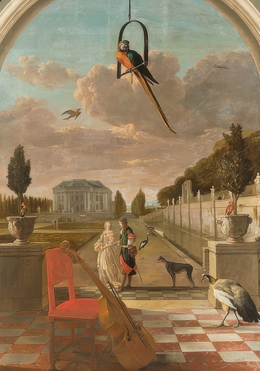 Park z wiejskim domem autorstwa Jan Baptist Weenix