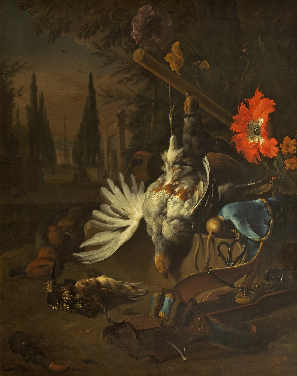 Martwa natura, prawdopodobnie 1691 (olej na płótnie) autorstwa Jan Baptist Weenix