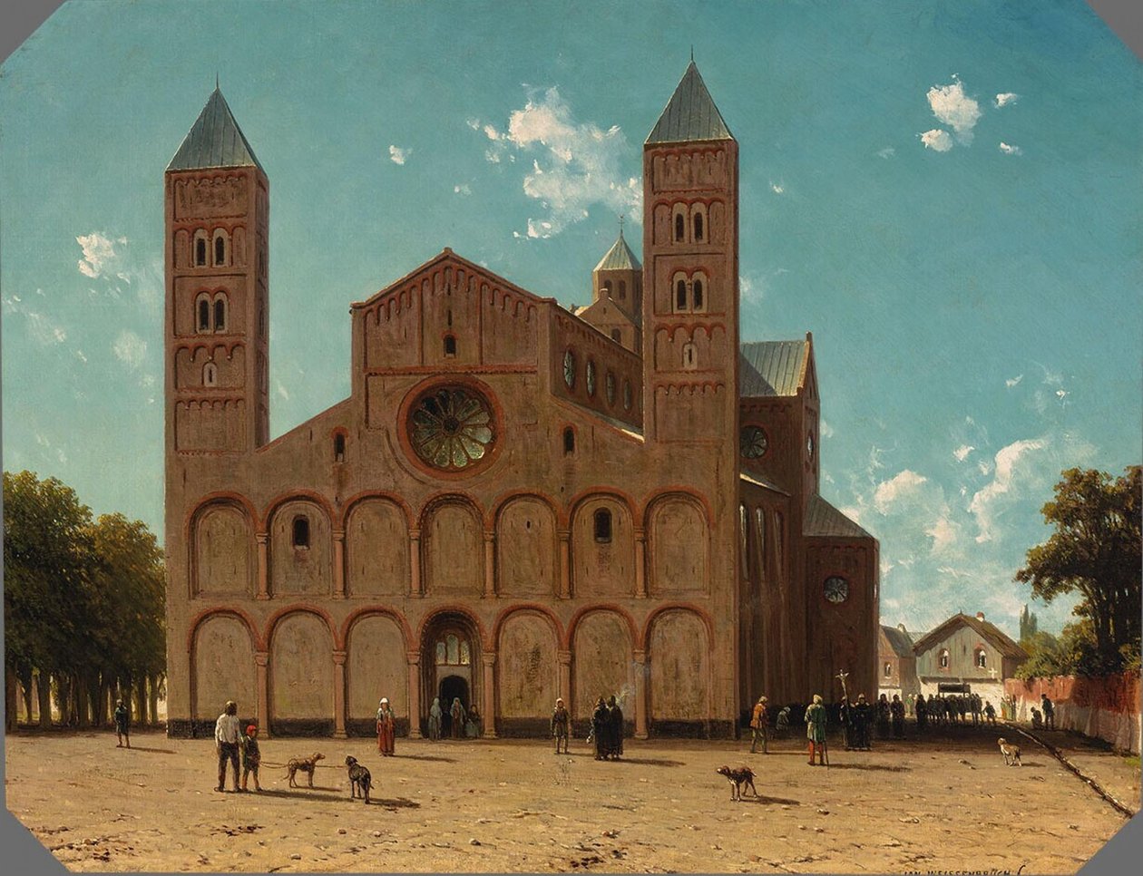 niderlandzki: De Mariakerk in Utrecht Kościół Mariacki w Utrechcie autorstwa Jan Weissenbruch