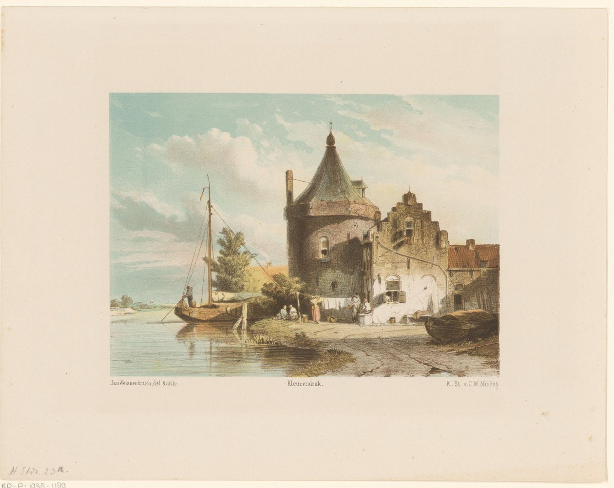 Widok na Waltoren w Culemborg autorstwa Jan Weissenbruch