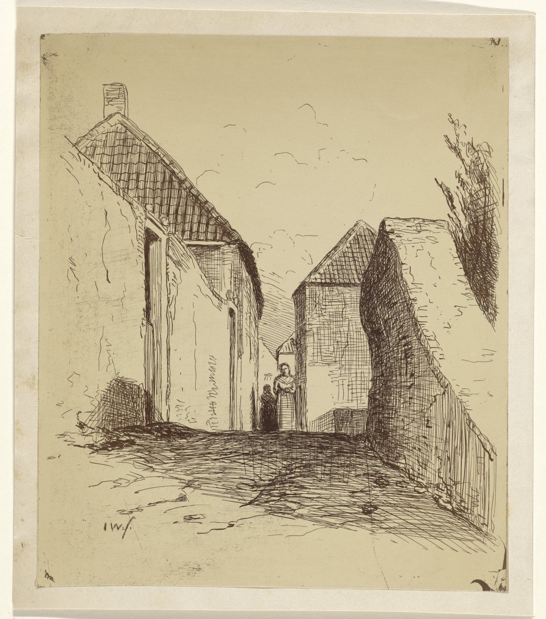 Widok na Zuidwal w Leerdam autorstwa Jan Weissenbruch