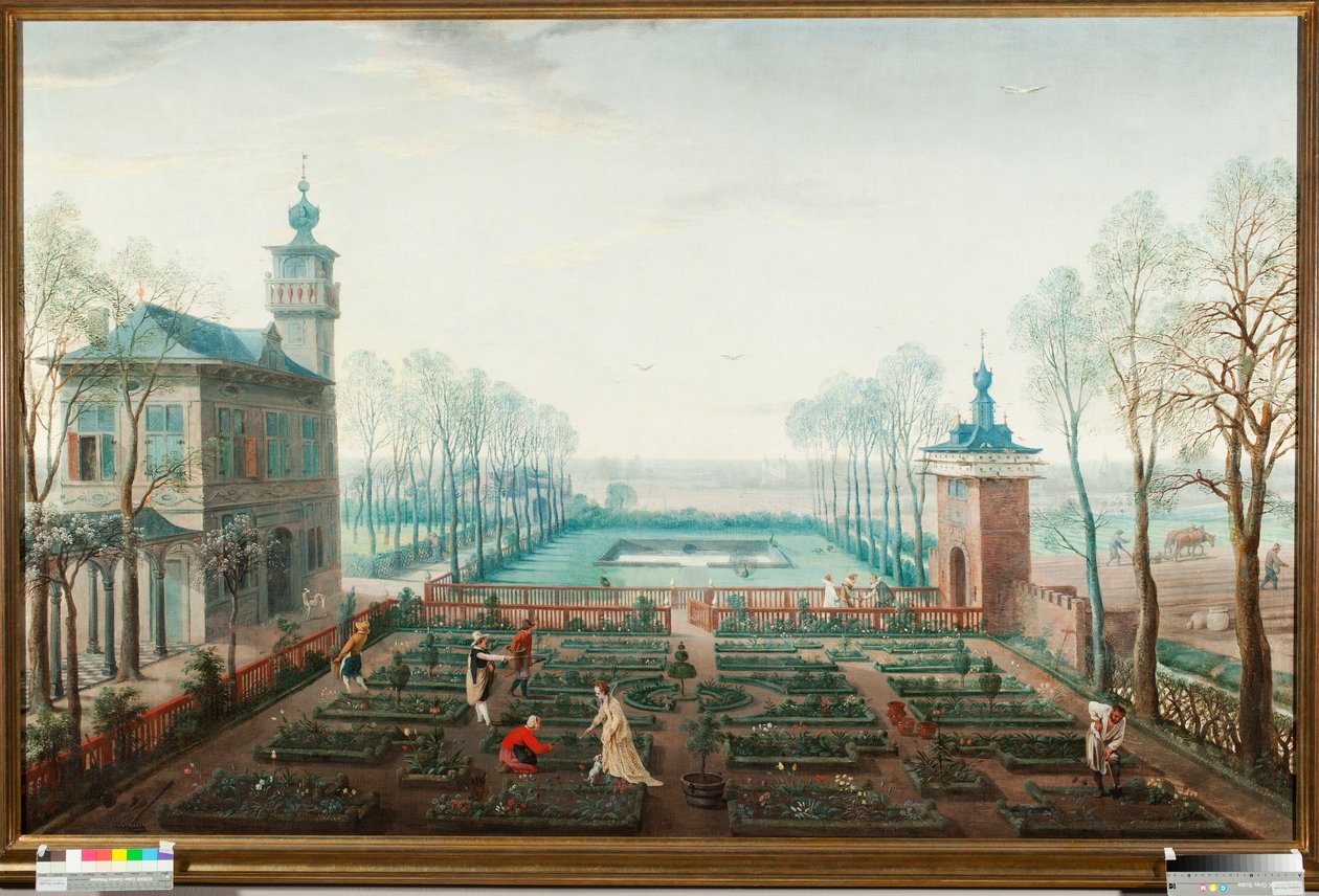 Miesiąc kwiecień, prace w ogrodzie (kwiecień, ogrodnictwo) Obraz Jana Wildensa (1586-1653) autorstwa Jan Wildens