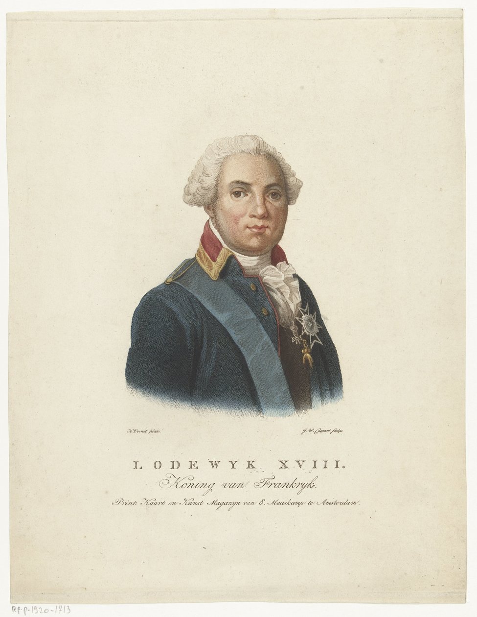Portret Ludwika XVIII, króla Francji autorstwa Jan Willem Caspari