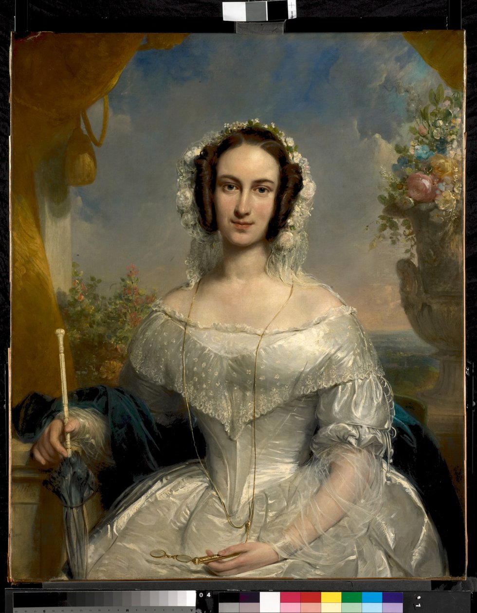 Portret ślubny Agathy Petronelli Hartsen (1814-1878), żony Jana van der Hoopa (1811-1897) autorstwa Jan Willem Pieneman
