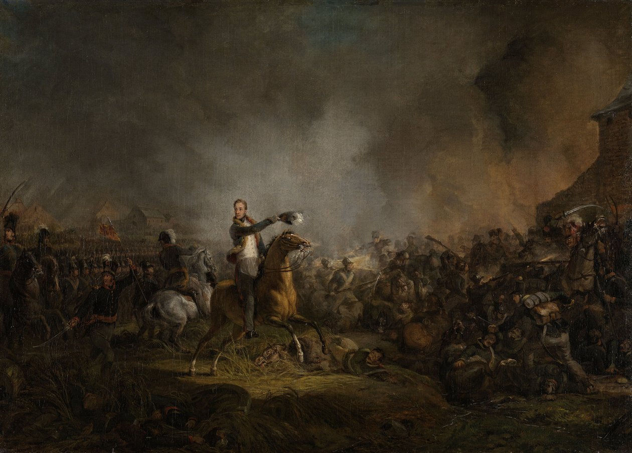 Książę Orański w Quatre-Bras, 16 czerwca 1815 r autorstwa Jan Willem Pieneman