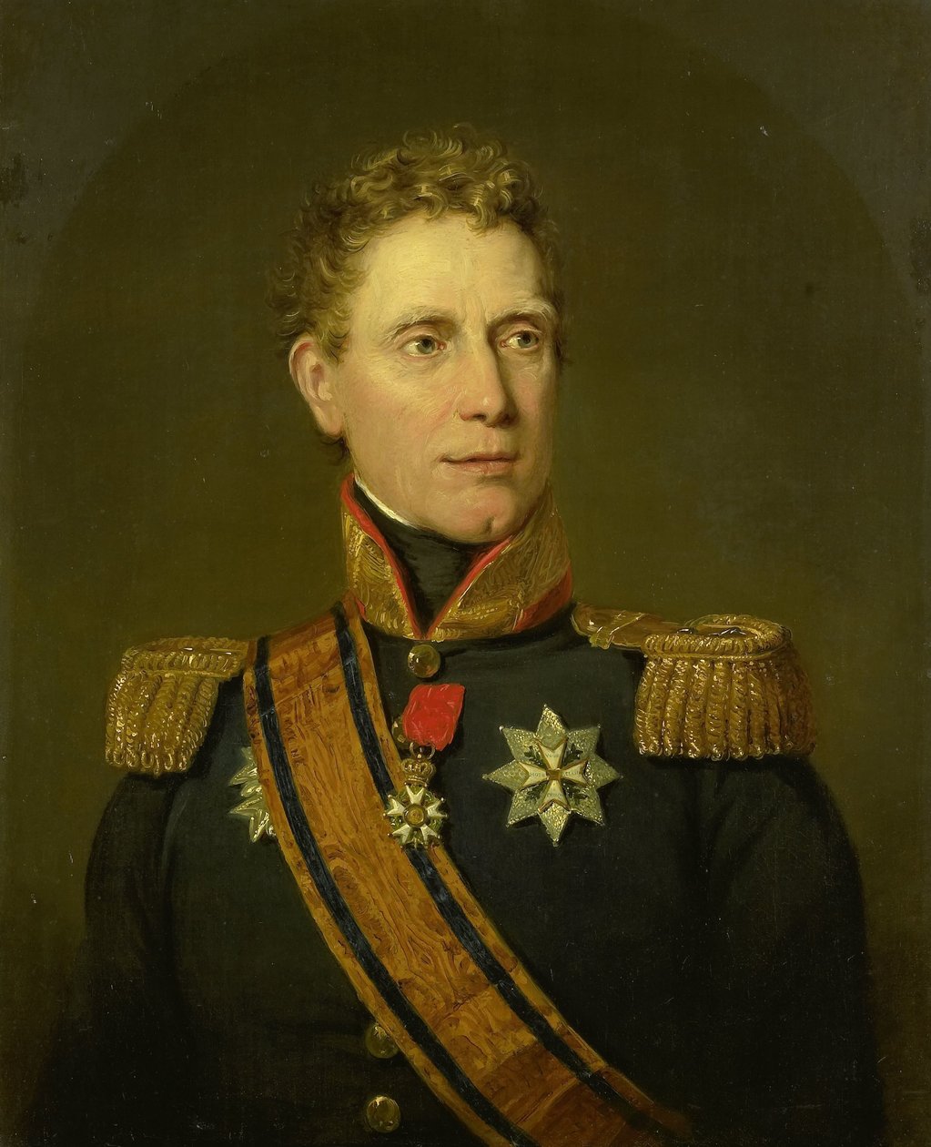 Portret Jonkheera Jana Willema Janssensa, gubernatora Kolonii Przylądkowej i gubernatora generalnego Holenderskich Indii Wschodnich autorstwa Jan Willem Pieneman