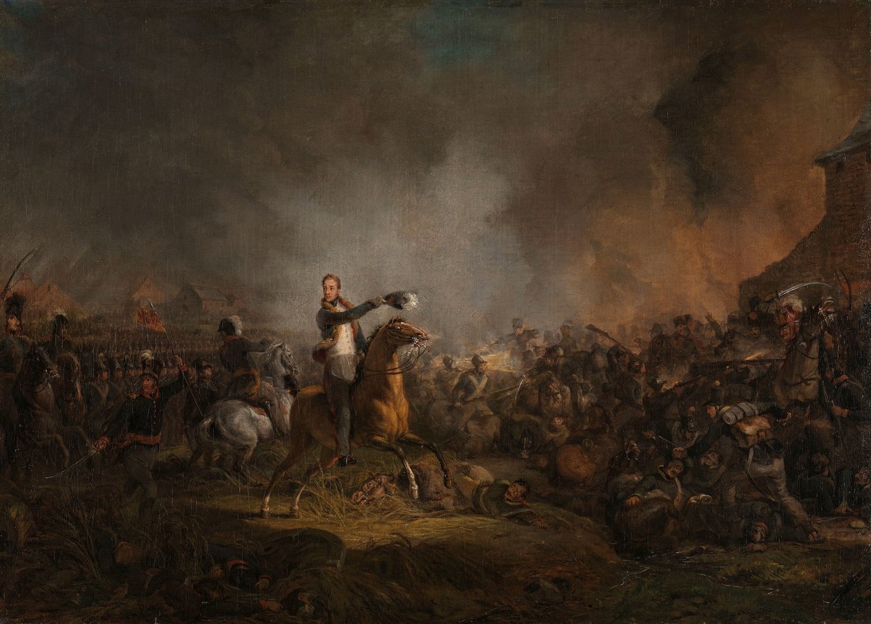Książę Orański w Quatre Bras, 16 czerwca 1815 r autorstwa Jan Willem Pieneman