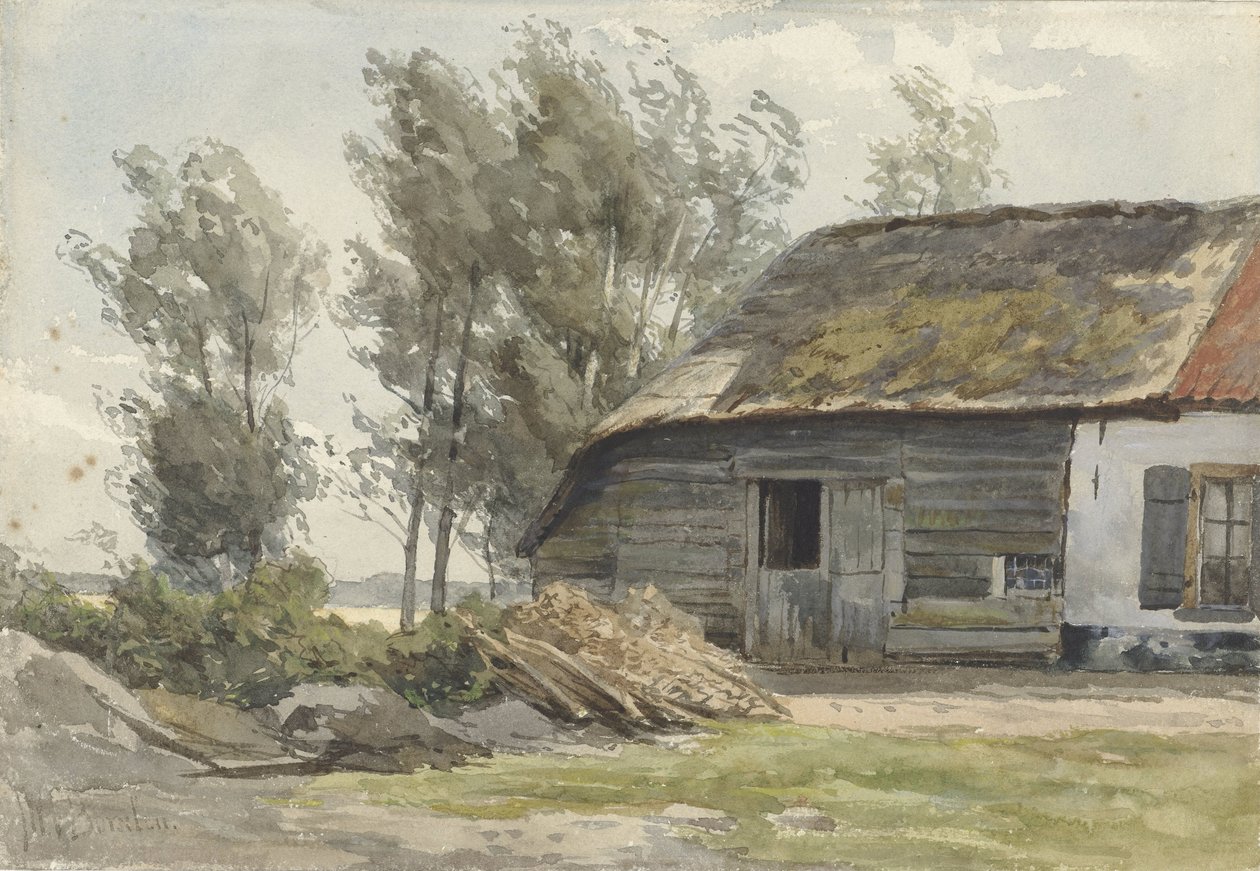 Gospodarstwo rolnika ze stodołą autorstwa Jan Willem van Borselen