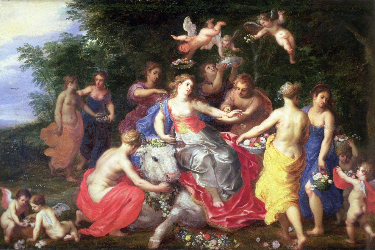 Europa i Byk autorstwa Jan and Balen Brueghel