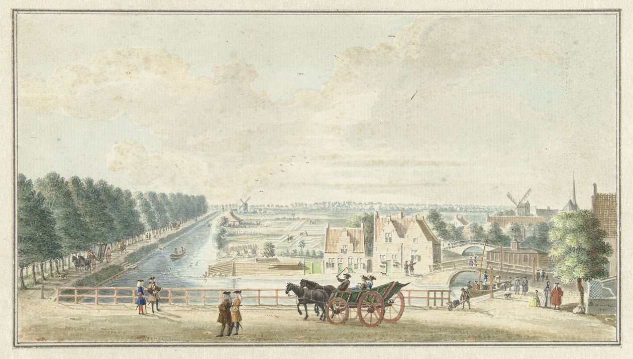 Widok na Wal w Catharijnepoort w Utrechcie autorstwa Jan de Beijer