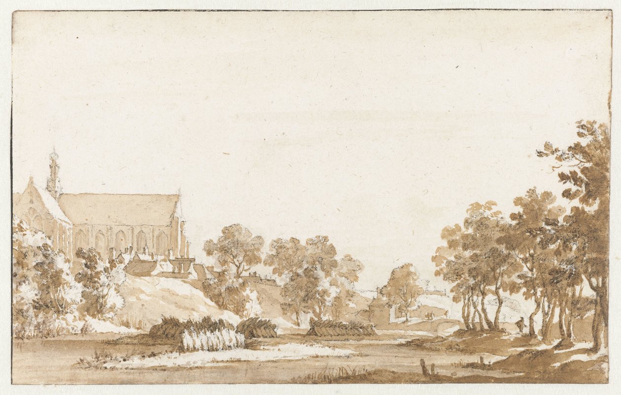 Widok na St. Laurenskerk w Alkmaar autorstwa Jan de Bisschop