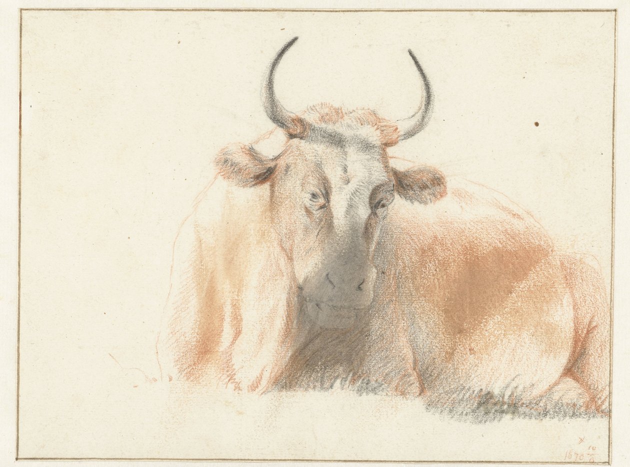 Leżąca krowa autorstwa Jan de Bray (possibly)