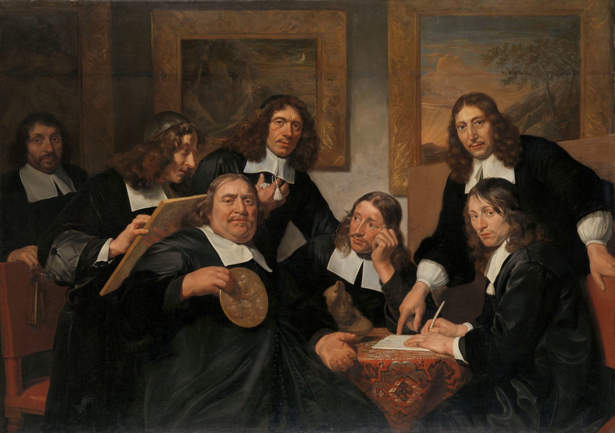 Gubernatorzy gildii św Łukasza, Haarlem, 1675 autorstwa Jan de Bray