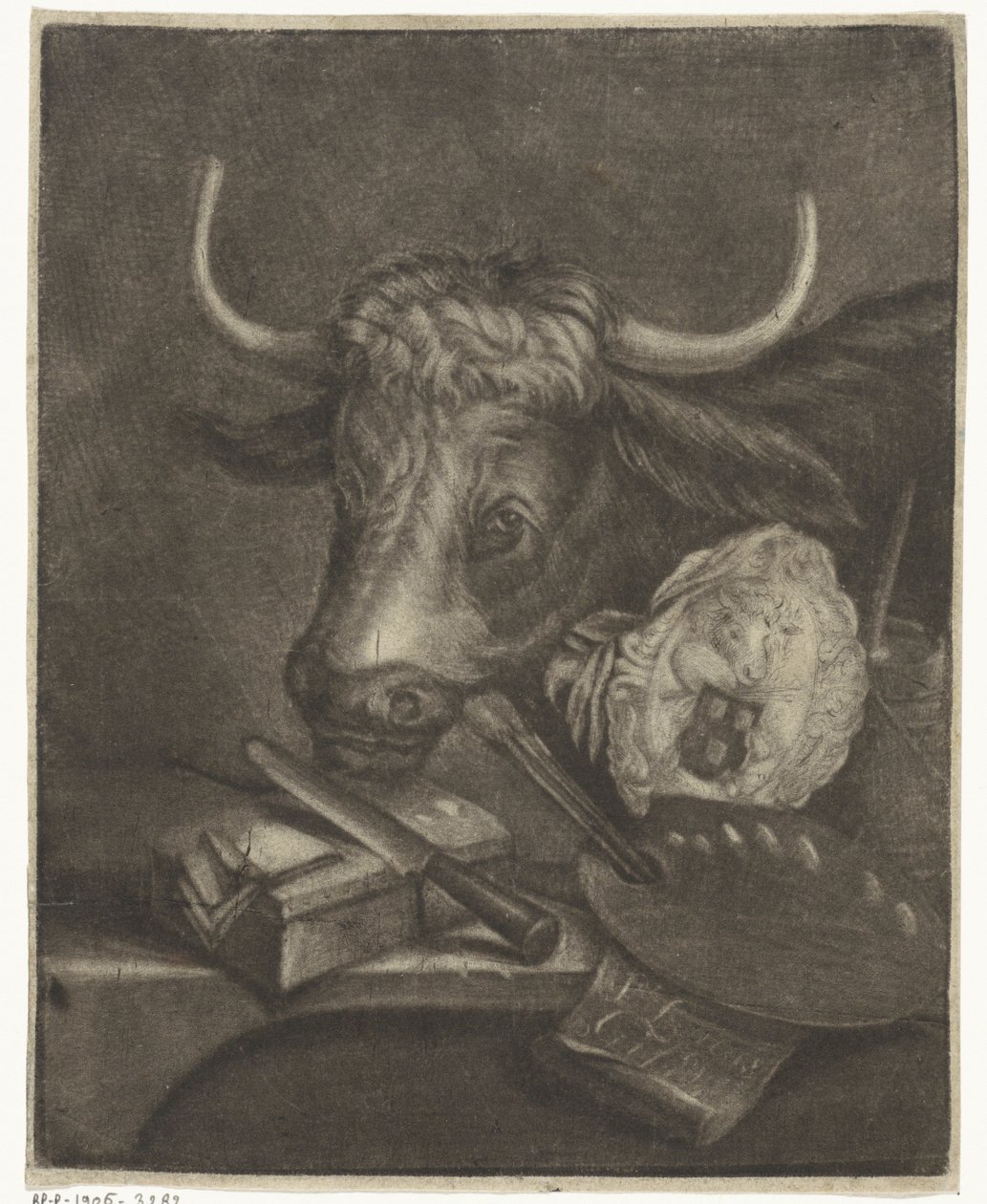 Atrybuty cechu św Łukasza, 1735 autorstwa Jan de Groot