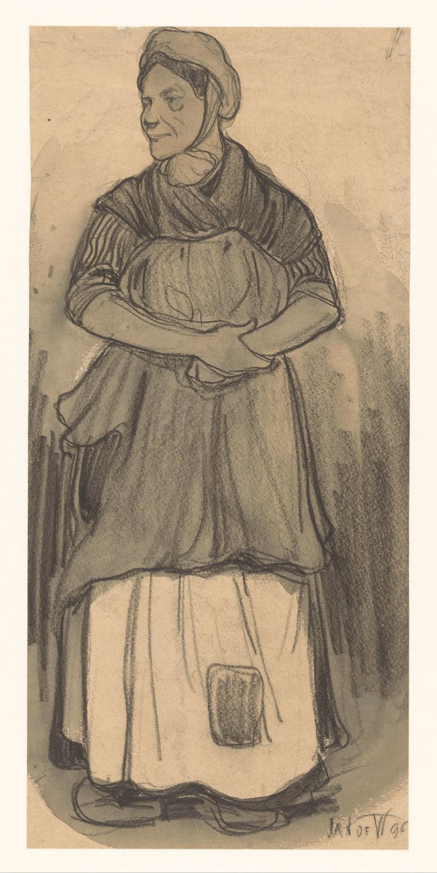 Kobieta autorstwa Jan de Waardt (signed by artist)