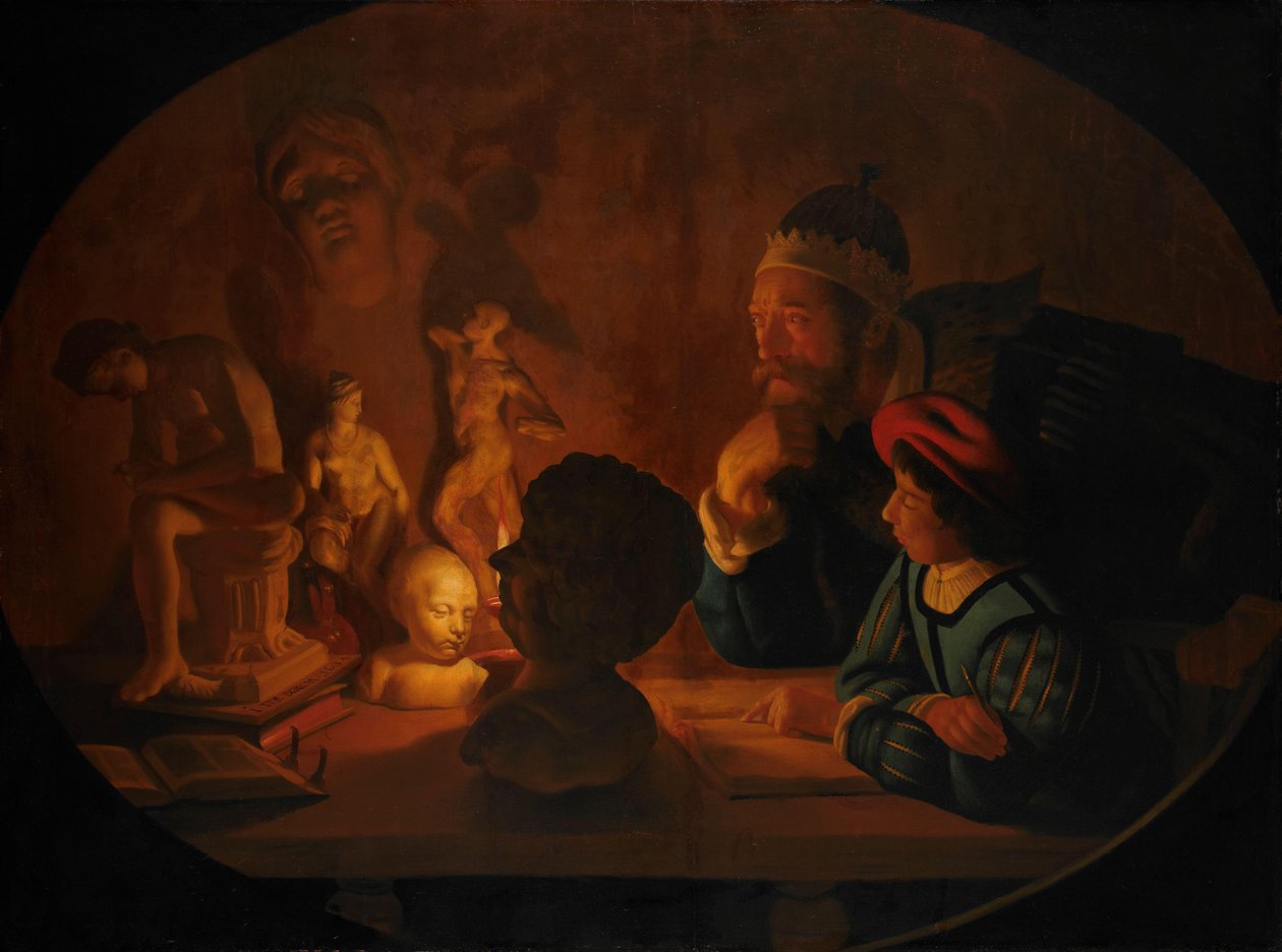 Lekcja rysunku autorstwa Jan ter Borch