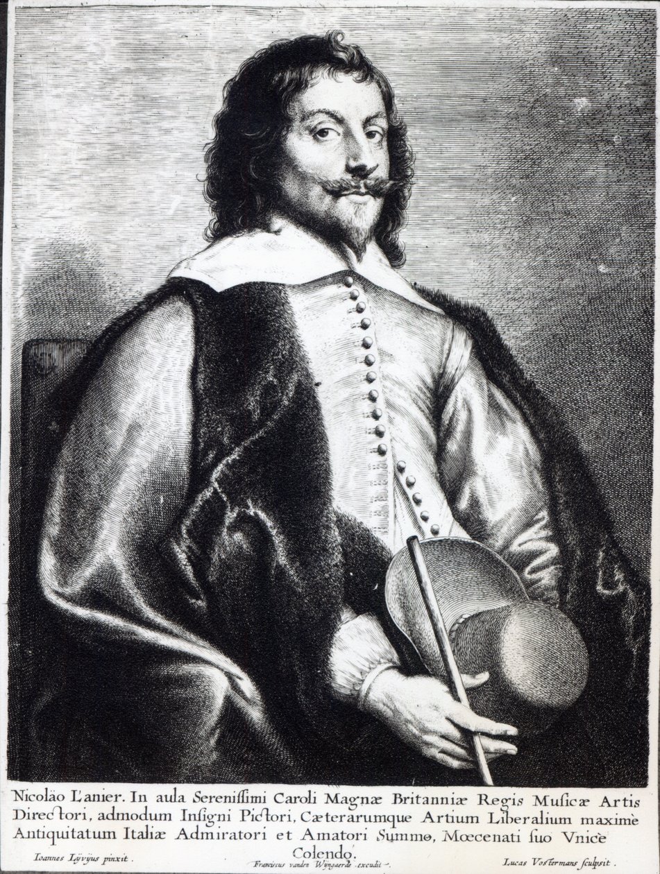 Nicholas Lanier, grawerowane przez Lucasa Vostermansa (grafika) autorstwa Jan the Elder (after) Lievens