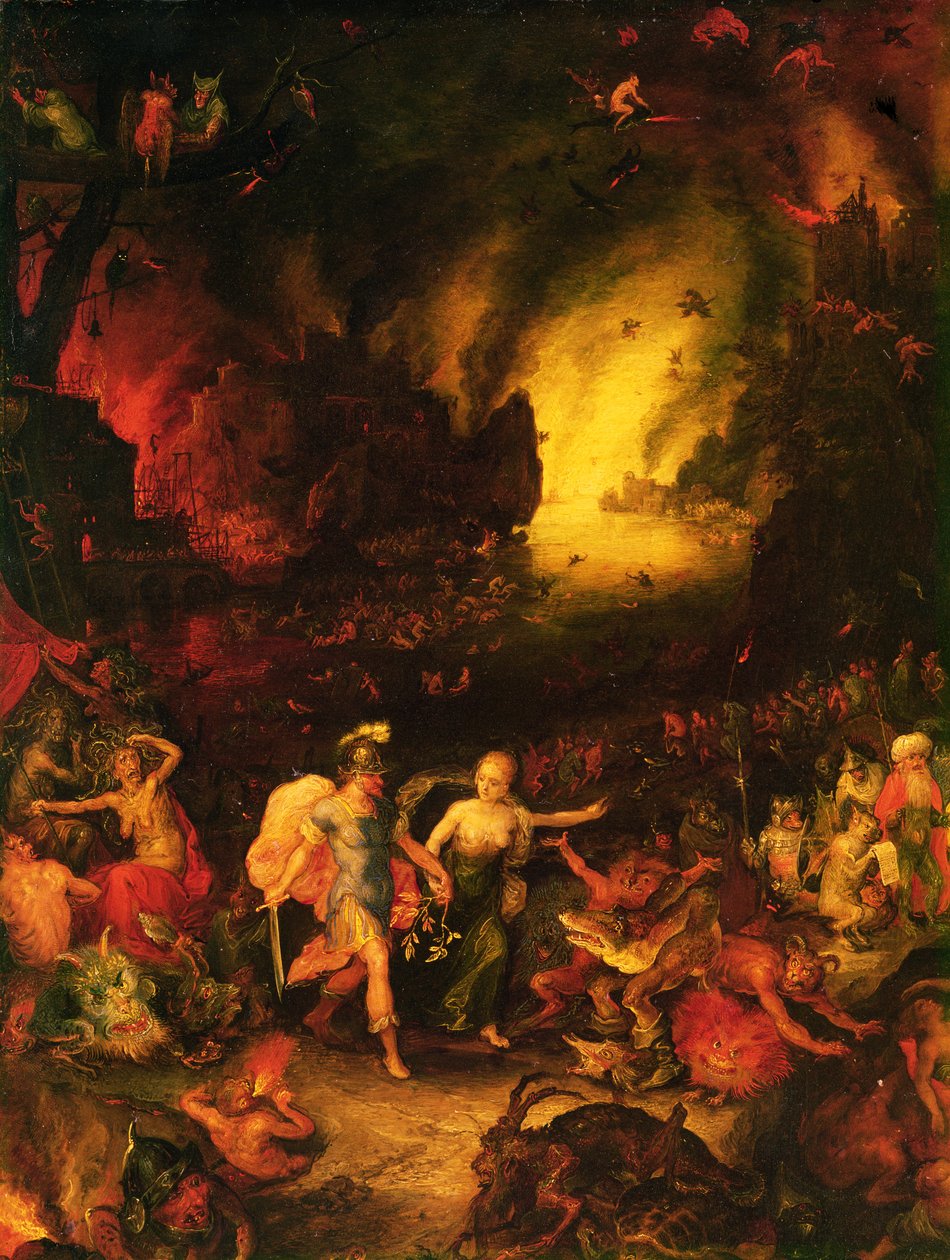 Eneasz w Hadesie (więcej) autorstwa Jan the Elder Brueghel