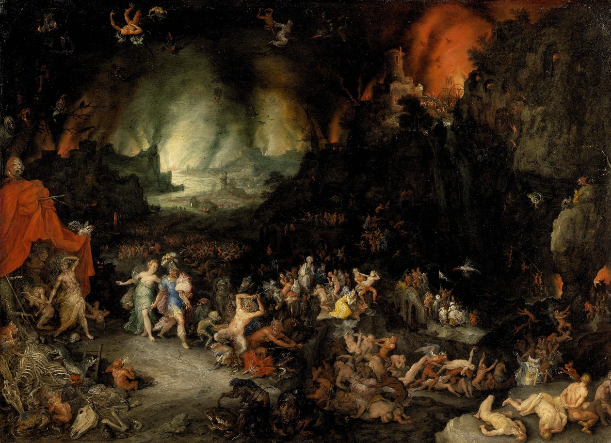 Eneasz w zaświatach - Peinture de Jan Brueghel the Elder autorstwa Jan the Elder Brueghel