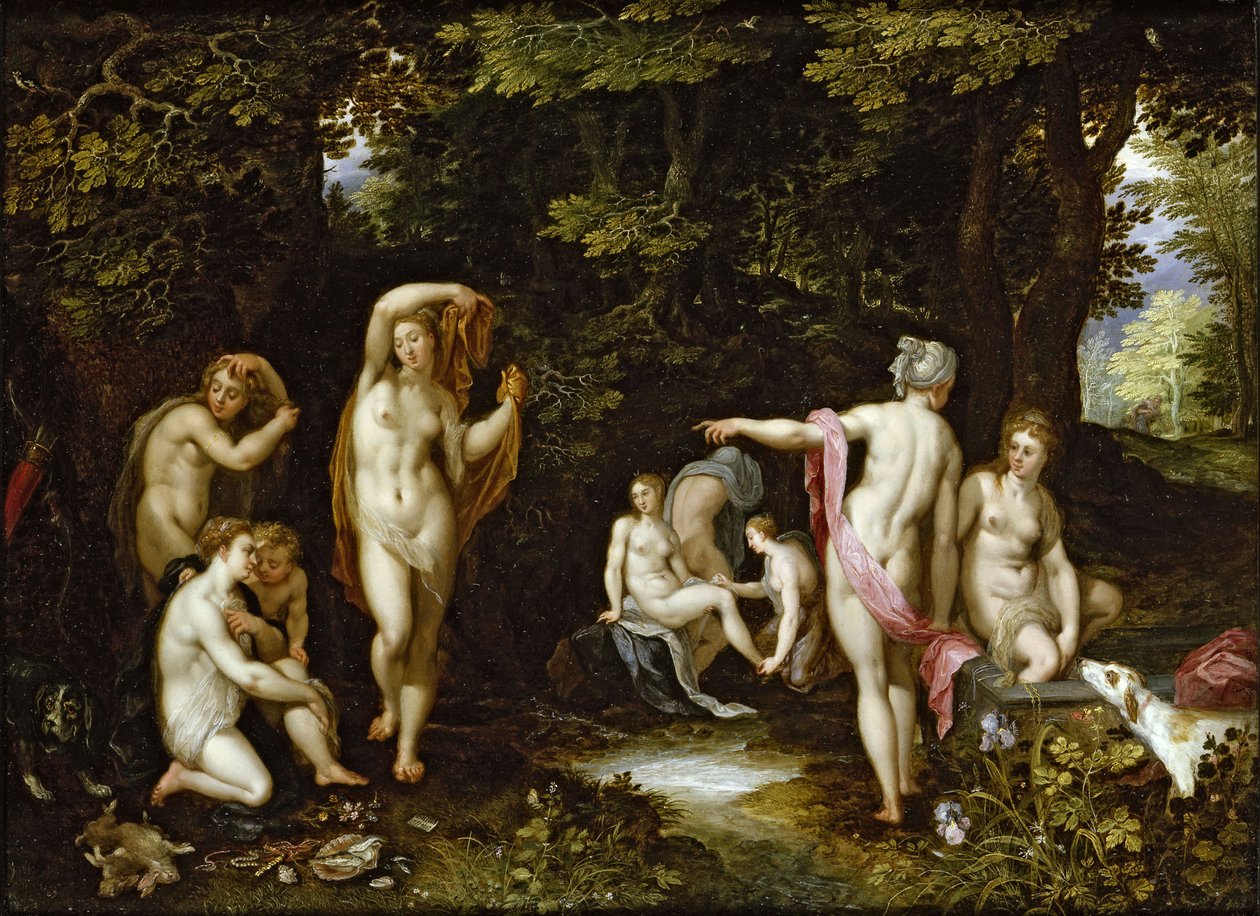 Diana i Akteon, ok. 1595 autorstwa Jan the Elder Brueghel