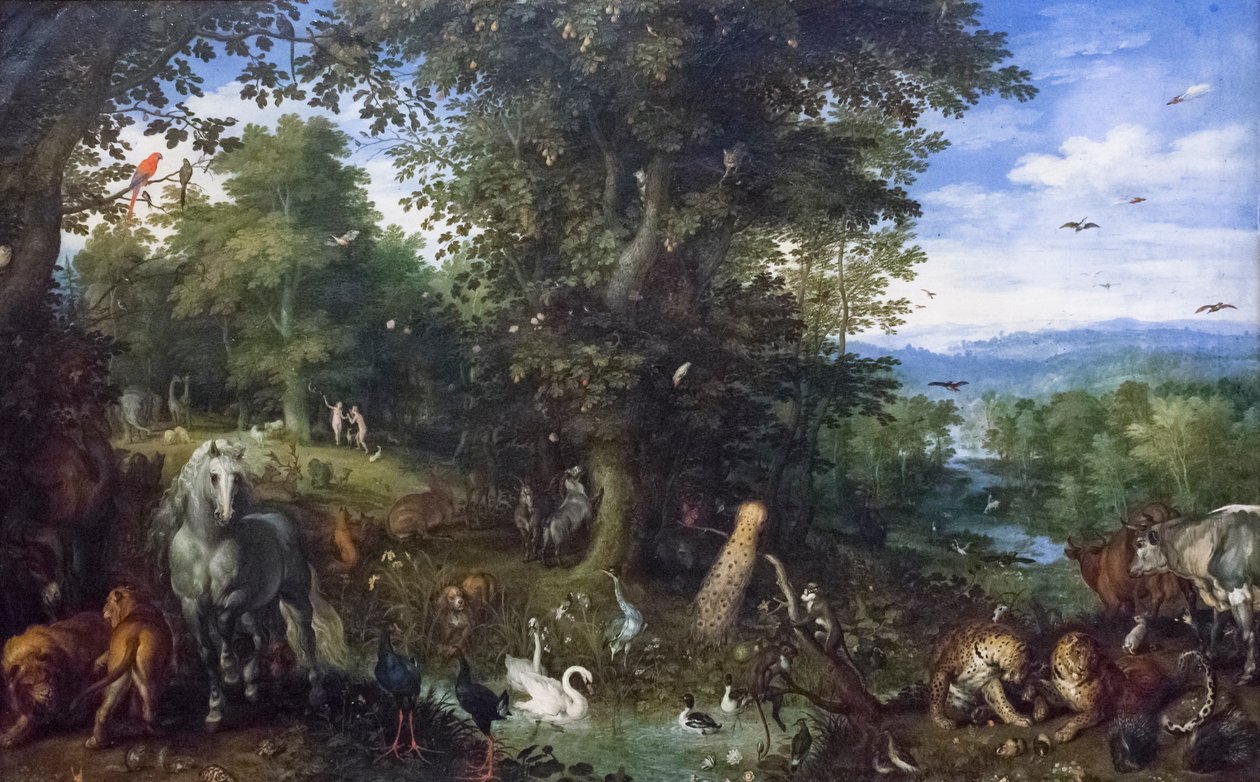 Ziemski raj z grzechem pierworodnym autorstwa Jan the Elder Brueghel