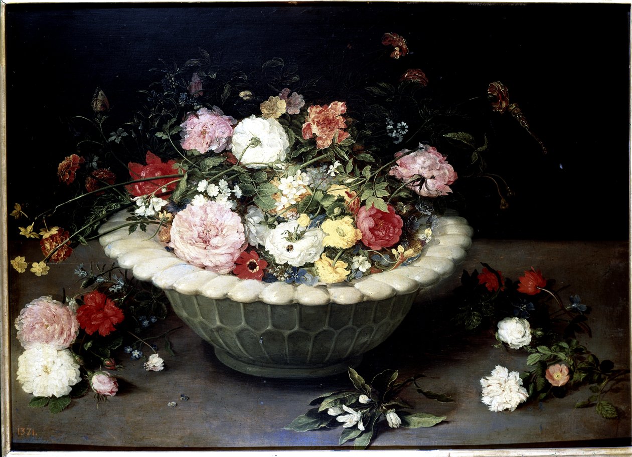 Kukat vasepolishissa autorstwa Jan the Elder Brueghel
