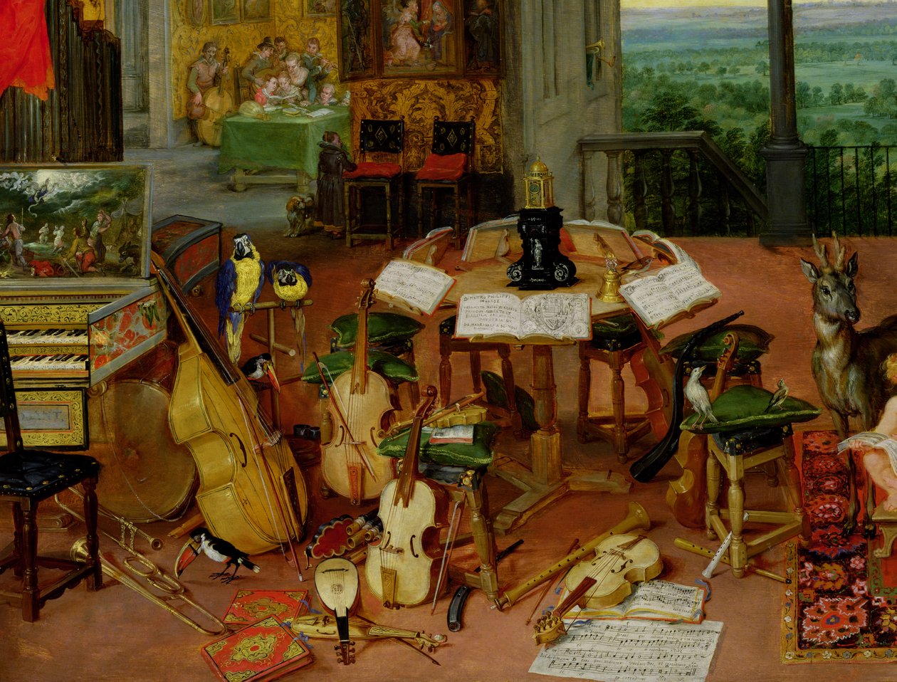 Przesłuchanie, 1617 (szczegóły 55898) autorstwa Jan the Elder Brueghel