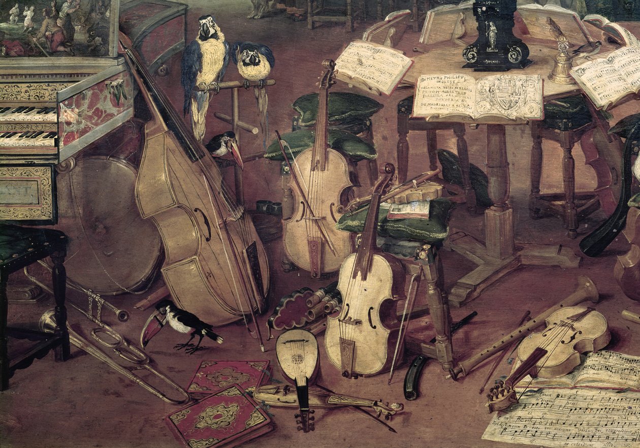 Przesłuchanie, 1617 (szczegóły 55898) autorstwa Jan the Elder Brueghel